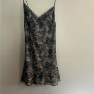 Motel Rocks Blue and Gold Paisley Dress